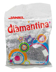 Diamantina Fina C-15 50g Plata 22 Janel® D50C150122 Bolsa 607361572674 01