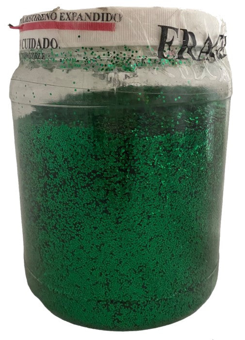 Diamantina Mediana 1kg Verde NaviEmpaques® Botella 01