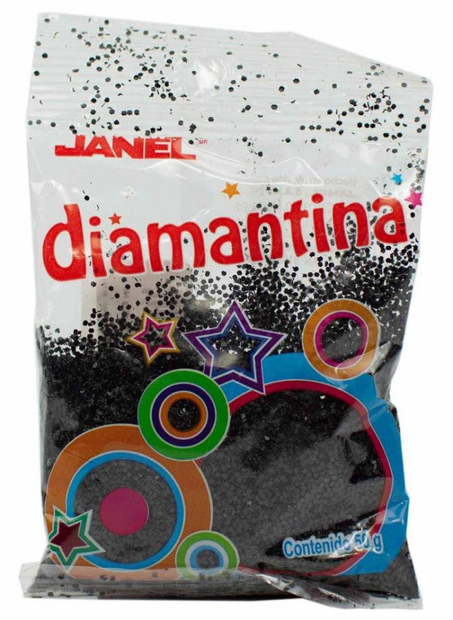 Diamantina Hexagonal C-40 50g Negro 40 Janel® D50C400140 Bolsa 607361586176 01