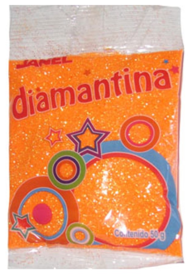 Diamantina Fina C-15 50g Naranja 16 Janel® D50C150116 Bolsa 01