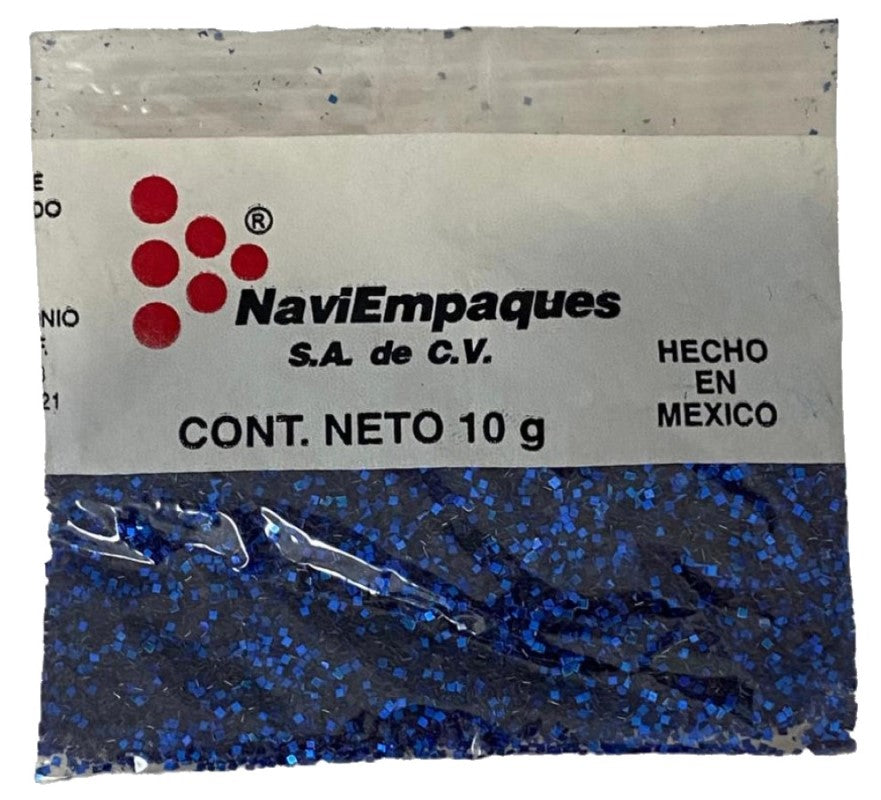 Diamantina 10g Azul NaviEmpaques® Bolsa 01