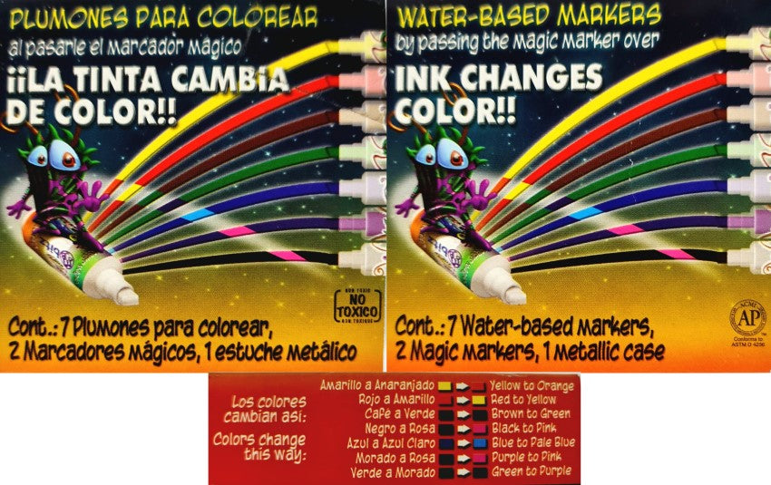 Marcador base Agua Aquarelo Bitz Magicos Colores Est.c/9 AZOR® 2209 Estuche 7501428712320 4