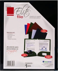 Fólder Doble Solapa 9.5cm Elite File Laminado Negro Carta Irasa® EL-3003 Pieza 7501249830036 02