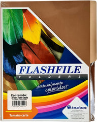Fólder Bitono FlashFile® Ejecutivo c/25 Café Carta Irasa® FF-0451 Paquete 7501249804518 02