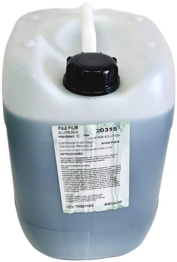 Solución p/la Fuente Superia PressMax® HBR 5 Galones Fuji® 300764 Contenedor plástico 01