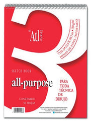 Block p/Arte MixMedia All Purpose #3 130g 30 hojas 22.9×30.5 Atl® 795 Pieza 7501139112433 01