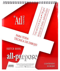 Block p/Arte MixMedia All Purpose #4 130g 30 hojas 27.9×34.4 Atl® 796 Pieza 7501139112440 01