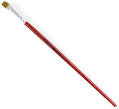 Pincel p/Acrílico 181 Plano pelo Oreja Buey #10 Rojo Largo Rodin® 181-10 Pieza 7501139191575 01