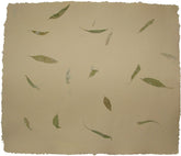 Papel Hecho a Mano c/Hoja Mostaza Amarillo 20×30cm Nattura® PEX1+202 Hoja 01