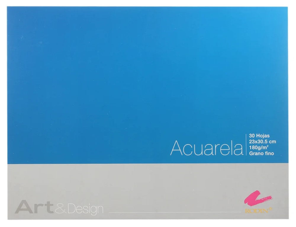 Block p/Arte Acuarela Art & Design grano fino 180g 30 hojas 23×30.5cm Rodin® Pieza 7501139189879
