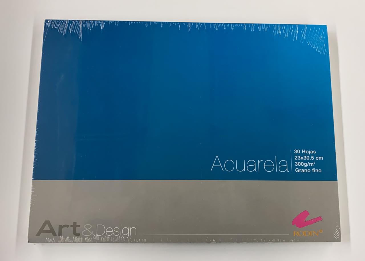 Block p/Arte Acuarela Art & Design 300g 30 hojas 23×30.5cm Rodin® Pieza 7501139189886
