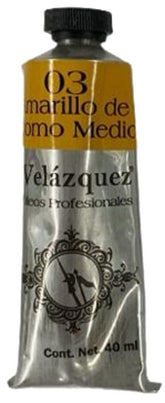Pintura Oleo Velázquez Amarillo Cromo Medio 40ml T-14 Roel® P04001403 Tubo 7501858913953 01