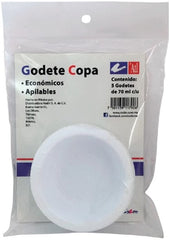 Godete de Plástico Copa Bolsa c/5 1 Cavidad 70ml c/u Alt® Pieza 7501139117926