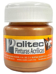 Pintura Acrílica Línea700 #702 Metálico 30ml Bronce Politec® Pieza 7501230070113 01