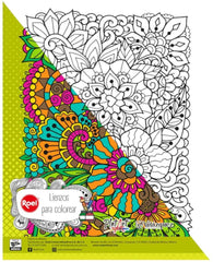 Cartón Forrado con Tela Flores Mandala 28×35cm Roel® PR0LCM027 Pieza 7501858973797 01