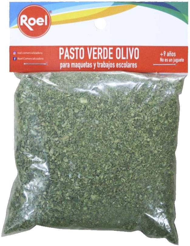 Maquetas Pasto Verde Olivo c/30g Roel® N410PAS02 Pieza 7501858912864
