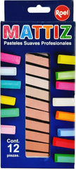 Barras Pastel Suaves Lingotes Colores Piel Colores Est.c/12 Mattiz® N32007000 Estuche 7501858915551
