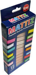 Barras Pastel Suaves Lingotes Colores Piel Colores Est.c/12 Mattiz® N32007000 Estuche 7501858915551