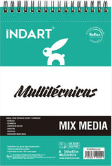 Block p/Arte MultiTecnica A5 180g 60 hojas 14.8×21cm INDART® PI00MULA5 Pieza 7501858992040 01