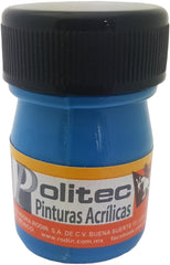 Pintura Acrílica Línea800 #805 Fluorescente 20ml Azul Neón Politec® Pieza 7501230080518 01