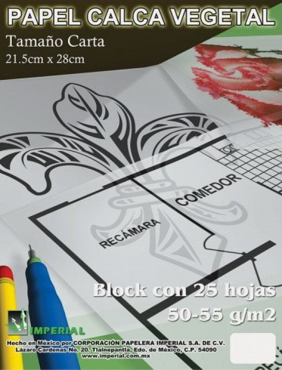 Block p/Arte Vegetal 55g 25 hojas Carta Imperial® 6410 Pieza 7501126364104 02