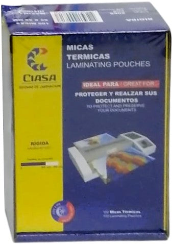 Mica p/Laminadora IBM c/100 200 Micrones 59×82mm Ciasa® 2059 Caja 785640000398 01
