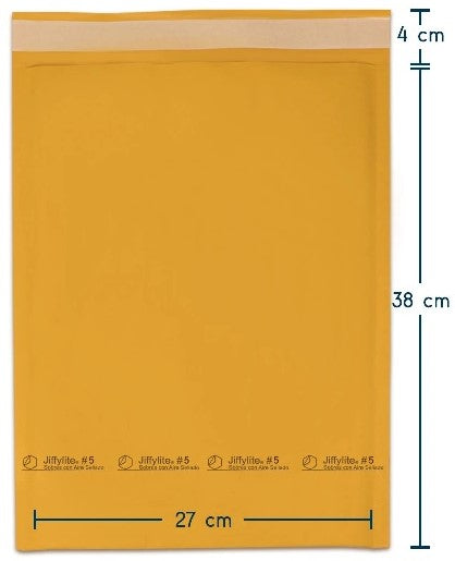 Sobre Bolsa c/Burbuja Cierre c/Adhesivo #5 Golden Kraft 10½×16" Mapasa® IA0401 Sobre 01