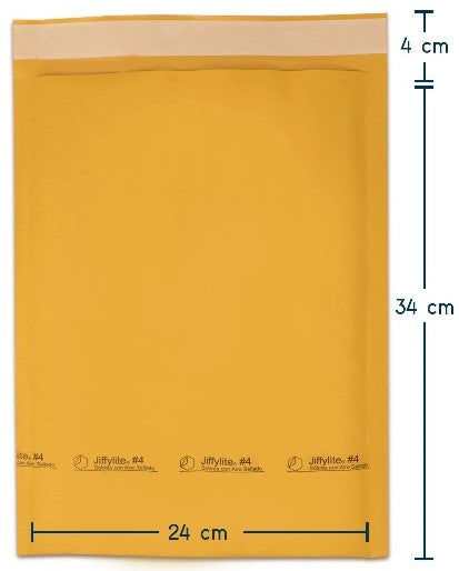 Sobre Bolsa c/Burbuja Cierre c/Adhesivo #4 Golden Kraft 9½×14½ Mapasa® IA0400 Sobre 100060010060 01