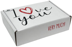 Caja Cartón San Valentín Love You Blanco 20×15×6cm DaccArT® [Pieza] 7506457801595