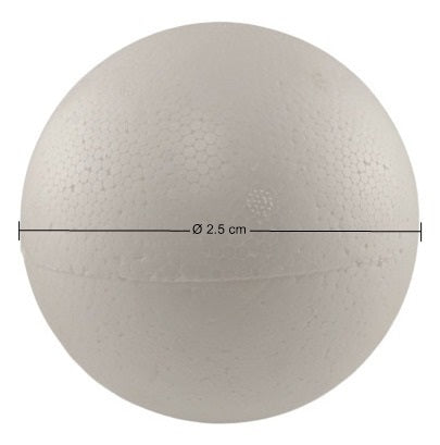 Unicel Esfera Solida Ø 2.5cm #00 Pieza 20201623 01