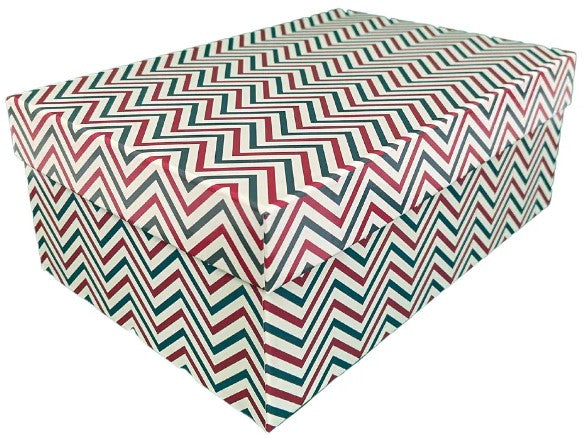 Caja Cartón Navidad Zigzag Rígida 29×20×11cm DaccArT® [Pieza] 2