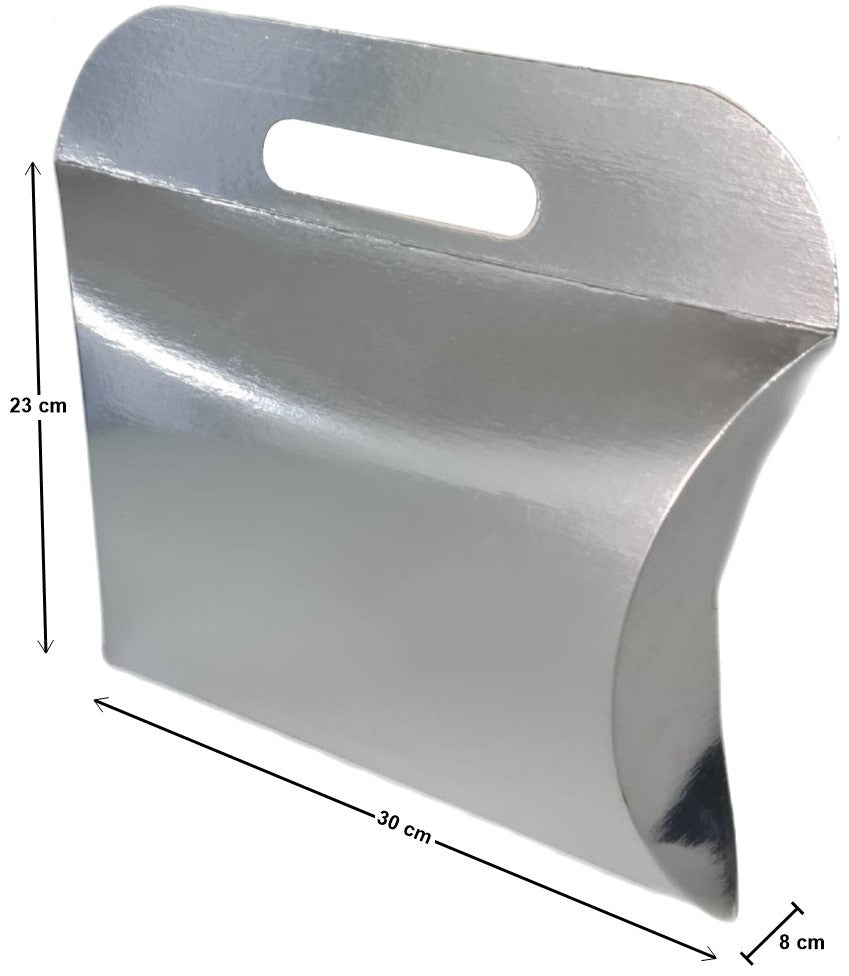 Caja Cartón Almohada Plata 30×23×8cm Proesa® [Pieza]