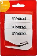 Abre Sobres Plástico c/3 Blanco 7×5.5cm universal® UNY31803 [Paquete] 87547318034