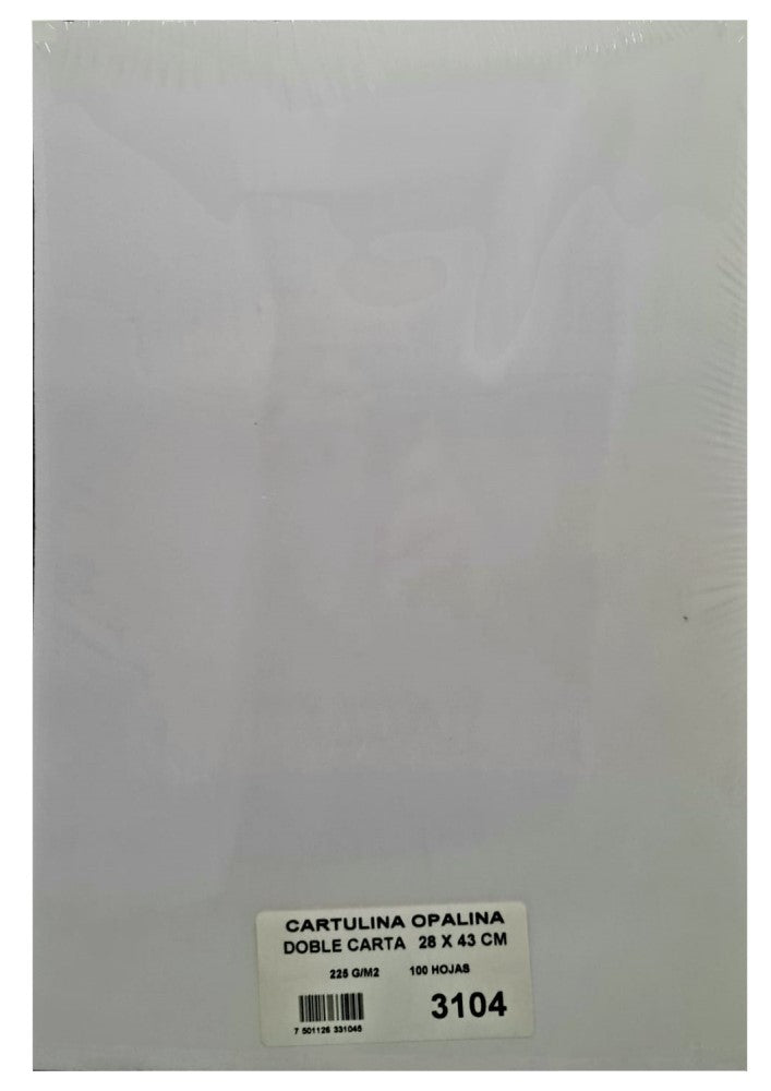 Cartulina Opalina c/100 225g Blanco 28×43cm Imperial® 3104 Cien hojas 7501126331045 01