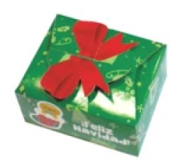 Caja Cartón Navidad Tapa Tipo Moño Impresa 6×12½×10cm DaccArT® CP061210 [Pieza]