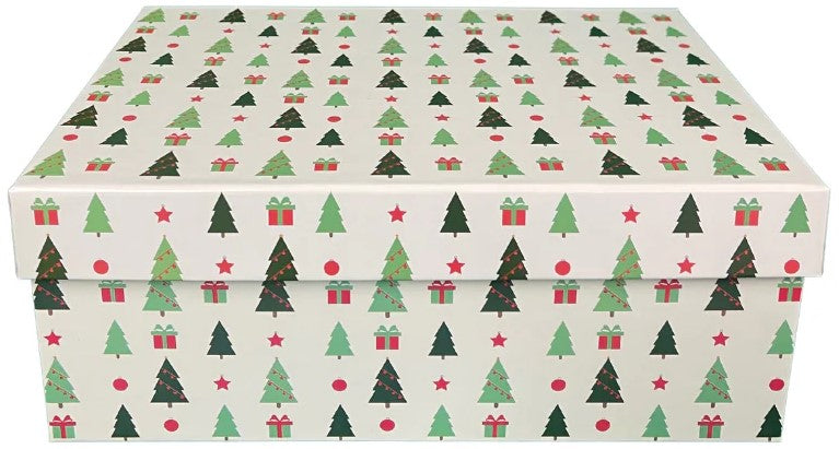 Caja Cartón Navidad Pinos Rígida 29×20×11cm DaccArT® [Pieza] 3