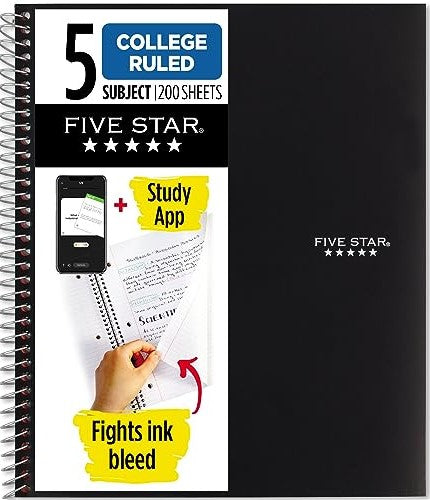 Cuaderno Profesional Espi FIVE STAR®Negro5 Materias 200 hojas Raya Mead® 820004-22 [Pieza] 43100085034 6