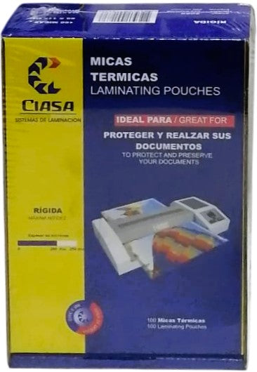 Mica p/Laminadora t/Credencial T-208 c/100 200 Micrones 80×115mm Ciasa® 2080 Caja 785640001838 01