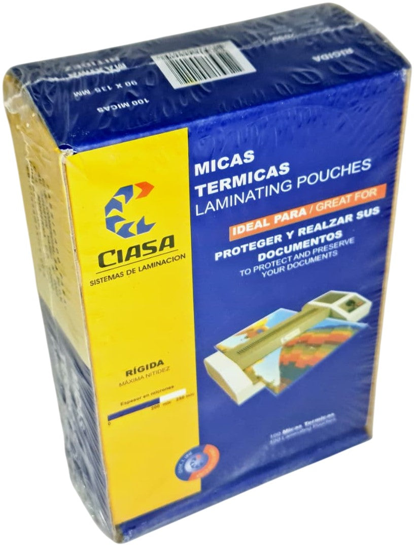 Mica p/Laminadora t/Postal T-209 c/100 200 Micrones 90×135mm Ciasa® 2090 Caja 785640002019 01