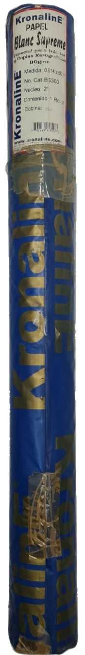 Bond Rollo p/Plotter Supreme Ink-Jet 80 g/m² N/2" Blanco .914×50m KronalinE® BS300 [Rollo] 792949143008 2