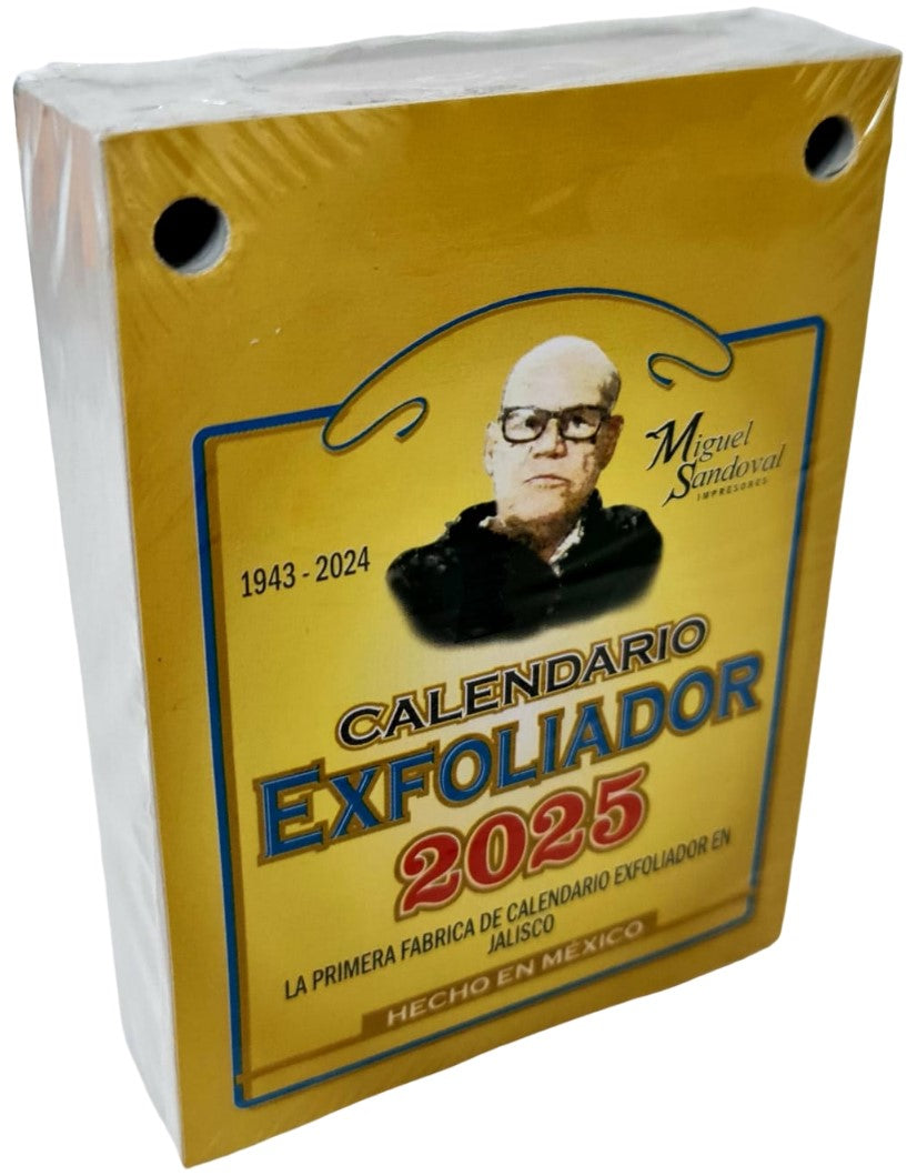 Calendario Santoral 2025 Exfoliador Papel Diario 8×11cm M.Sandoval Pieza