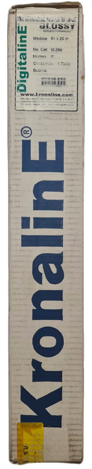 Vinil Rollo Inkjet Glossy N/2" .61×20m KronalinE® VL250 [Rollo] 792949232504 3