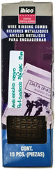 Arillo p/Engargo.metálico p/Rectangular 19 Aros ¤ Negro 3/8" c/15 ibico®GBC® [Caja] 7501493031319 3