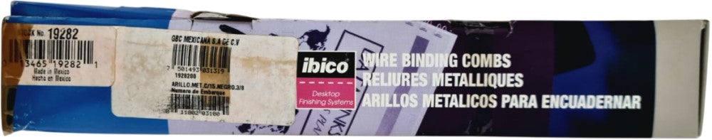 Arillo p/Engargo.metálico p/Rectangular 19 Aros ¤ Negro 3/8" c/15 ibico®GBC® [Caja] 7501493031319 4