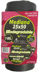 Bolsa Polietileno Camiseta Mediano Negro 25×50cm Pla [Kilo] 7503014508256