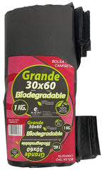 Bolsa Polietileno Camiseta Grande Negro 30×60cm Pla [Kilo] 7503014508263