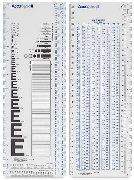 Escala Tipografia AccuSpec II c/2 Transparente 12×4½" C•THRU® [Pieza] 88359012011