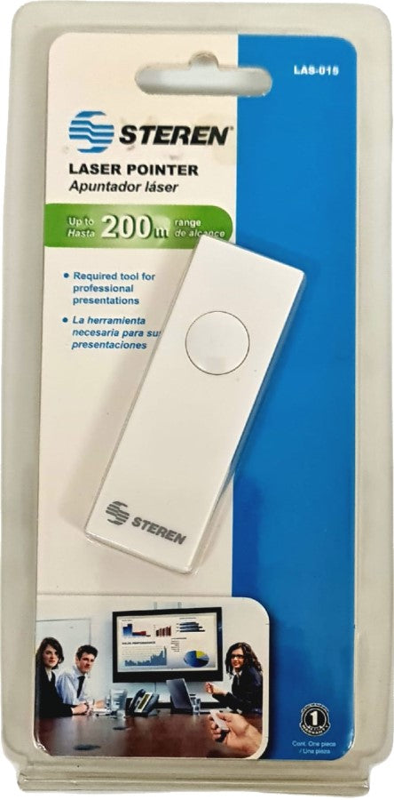 Señalador Láser Blanco Luz Roja 7.5×2.5cm STEREN® LAS-015 [Pieza] 7501483196417