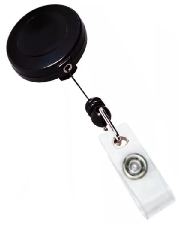 Broche p/Gafete Retráctil Clip tipo Yoyo Negro Sinotec® Y0001-NG [Pieza] 7502006153122