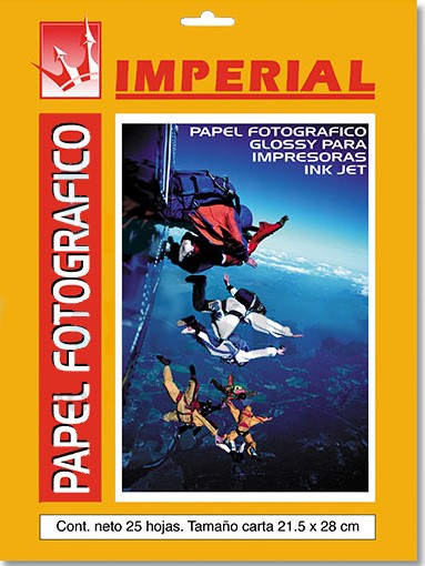 Papel Fotográfico c/25 Glossy Carta Imperial® 8493 [Paquete] 7501126384935